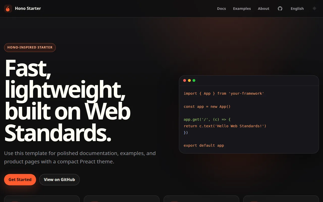Product + Docs starter preview
